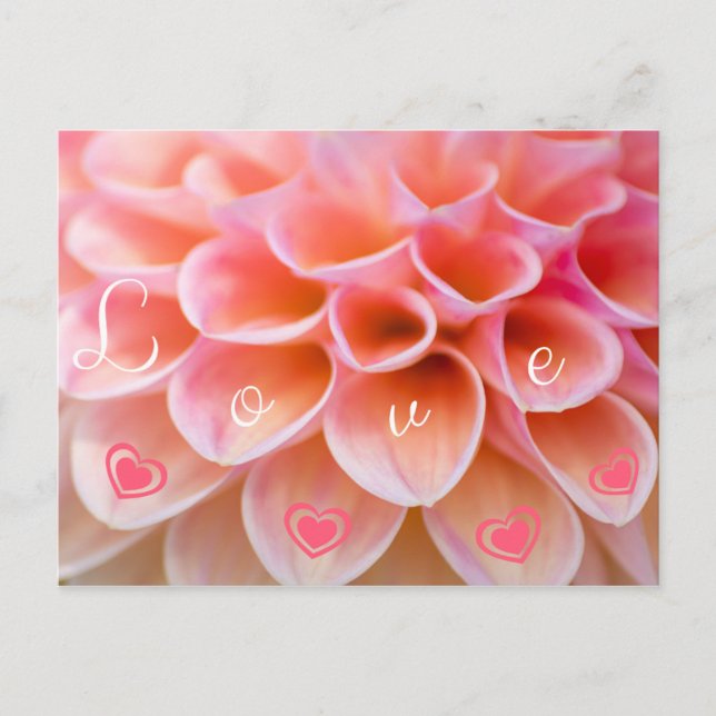 Ein blumiger Liebesgruß für Liebsten Postkarte (Vorderseite)