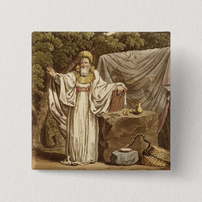 Ein Bogen-Druide in seiner Gerichtsgewohnheit, Button (Vorderseite)