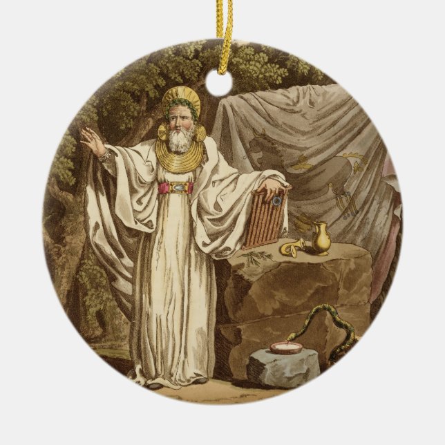 Ein Bogen-Druide in seiner Gerichtsgewohnheit, Keramik Ornament (Vorne)