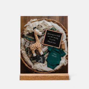 Ein boho Vintager Schwangerschaftsspass Acrylschild