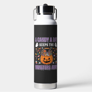 Ein Bonbon pro Tag Halloween T-Shirt Design Trinkflasche