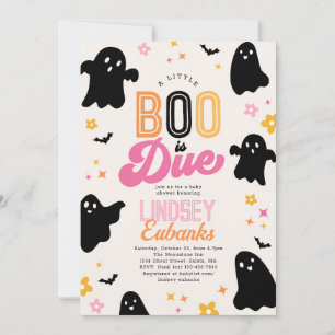 Ein Boo ist eine angemessene Babydusche und Einlad Einladung