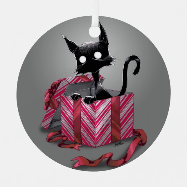 Ein Boo Kitty Geschenk Metal Ornament (Vorderseite)