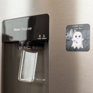 Ein BOO mit einem Boo-Boo-Halloween-Geist Magnet