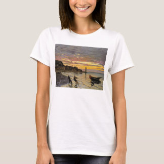 Ein Boot, Honfleur durch Claude Monet an Land T-Shirt