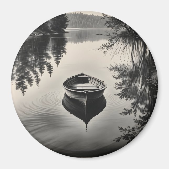 Ein Boot im Fluss Magnet (Vorne)