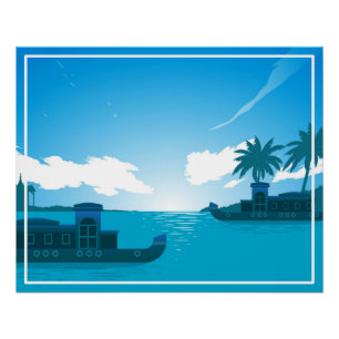 Ein Boot im Meer-18530 Poster