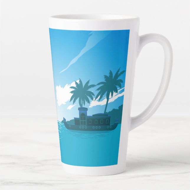 Ein Boot im Meer Milchtasse (Rechts)