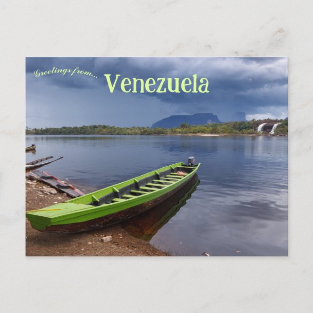 Ein Boot in Venezuela Postkarte (Vorderseite)