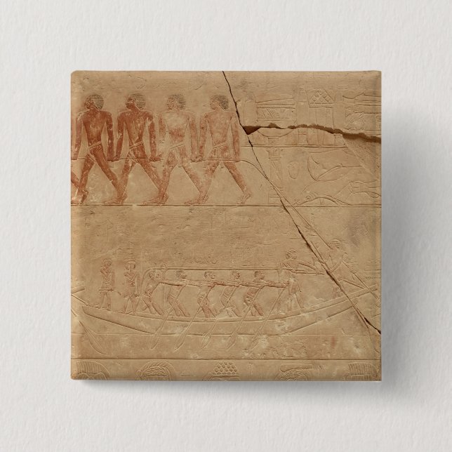 Ein Boot, vom Mastaba von Mereruka schleppen Button (Vorderseite)