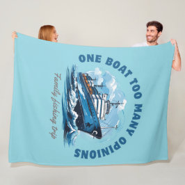 Ein Boot zu viele Meinungen, Familienfischereiausf Fleecedecke