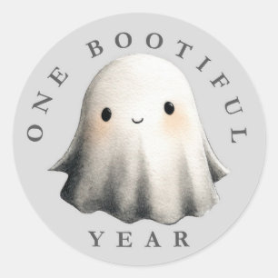 Ein Bootiful Jahr Geist Erster Geburtstag Aufklebe Runder Aufkleber