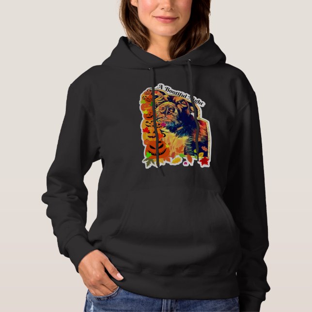Ein Bootischer Nachtpitbull Hoodie (Vorderseite)