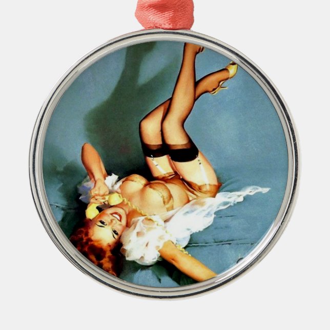 Ein bösartiger Anruf Silbernes Ornament (Vorne)