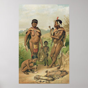 Ein Bosjesman Familienfrontispiz Poster