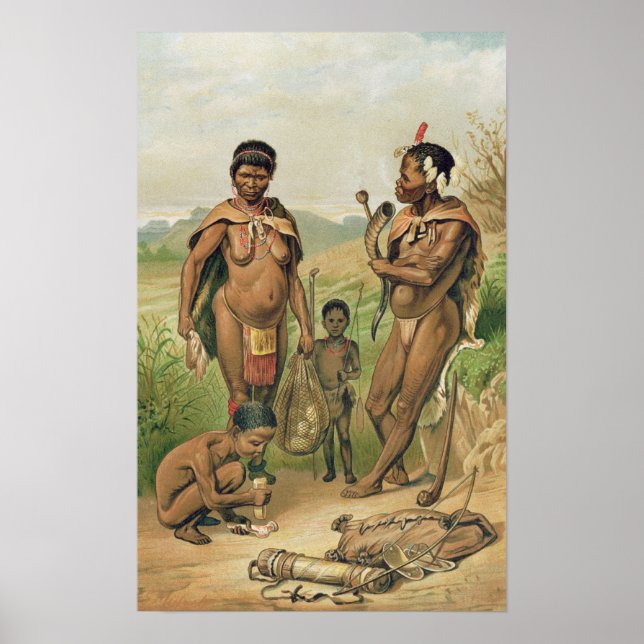 Ein Bosjesman-Familienvorschrei Poster (Vorne)