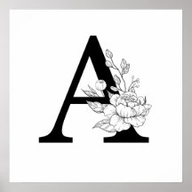 Ein botanisches Monogramm. Initialbuchstaben mit B