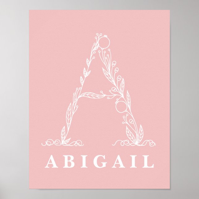 Ein Botanisches Monogramm-Kinderzimmer Poster (Vorne)