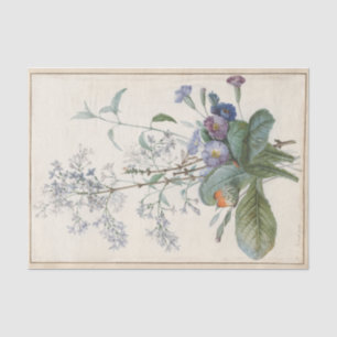 Ein Bouquet Blume mit Insekten von Redoute Seidenpapier