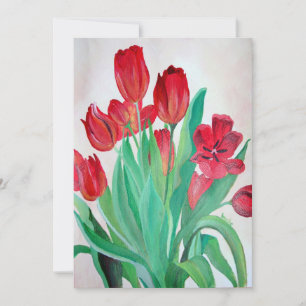Ein Bouquet mit roten Tulips