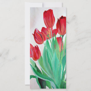 Ein Bouquet mit roten Tulips