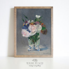 Ein Bouquet von Blume in einem Vintagen Vasengemäl Poster