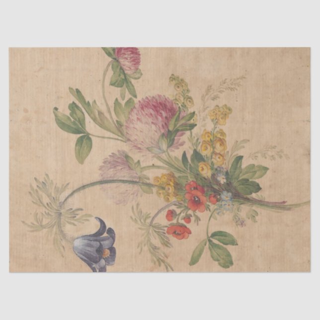 Ein Bouquet wilder Blume von Henryka Beyer Seidenpapier (Vorderseite)