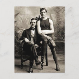 Ein Boxer und sein Herr Postkarte
