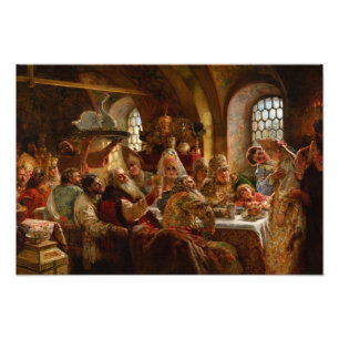 Ein Boyar Hochzeitsfest von Konstantin Makovsky Fotodruck