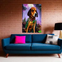 Ein brauner Hund im Wald | AI Art Poster