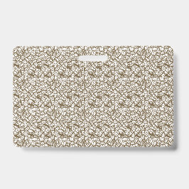 Ein brauner Teppich mit einem geometrischen Motiv Ausweis