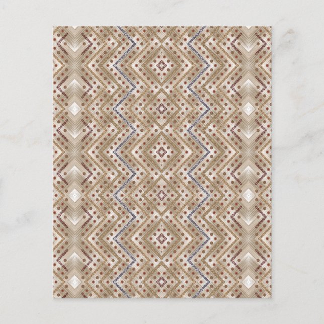 Ein brauner Teppich mit symmetrischem Design Flyer (Vorne)