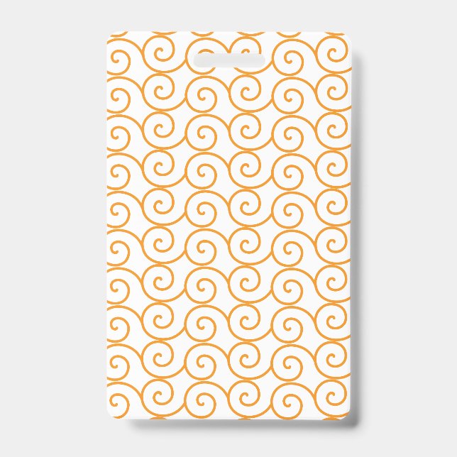 Ein brauner und orangefarbener Teppich mit einem s Ausweis (Vorderseite)