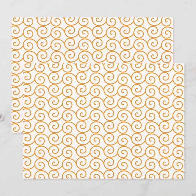 Ein brauner und orangefarbener Teppich mit einem s Dankeskarte (Vorne/Hinten)