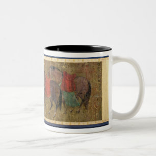 Ein Bräutigam mit Pferden Zweifarbige Tasse
