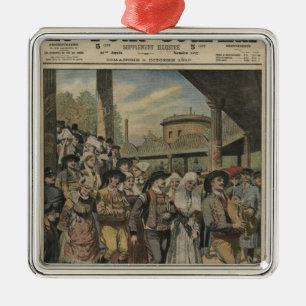 Ein bretonisches Hochzeitsrecht in Paris Silbernes Ornament