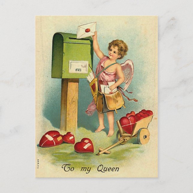 Ein Brief an meine Königin Postkarte (Vorderseite)