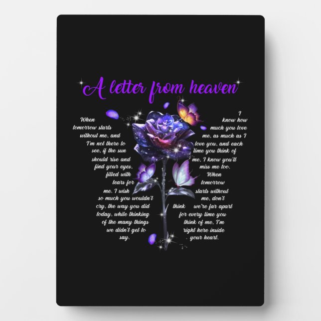 Ein Brief aus dem Himmel Fotoplatte (Vorderseite)