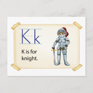 Ein Brief K für Ritter Postkarte