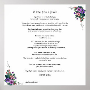 Ein Brief von einem Freund Poster