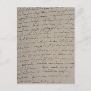 Ein Brief von Maria Theresa an König Frederick Postkarte