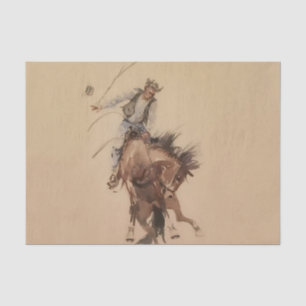 Ein Bronco mit der Hand auspeitschen von Edward Bo Seidenpapier