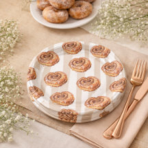 Ein Brötchen im Ofen Zimtrollen-Themen-Baby-Party