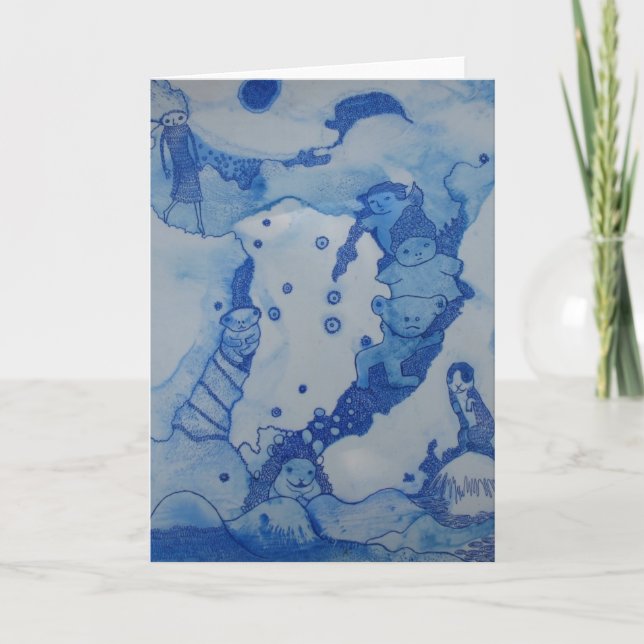 Ein Bruch in der Wolken-Gruß-Karte Karte (Vorderseite)