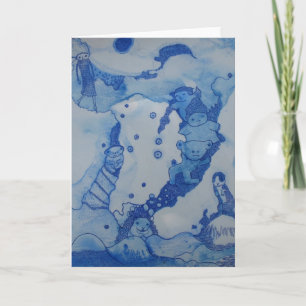 Ein Bruch in der Wolken-Gruß-Karte Karte