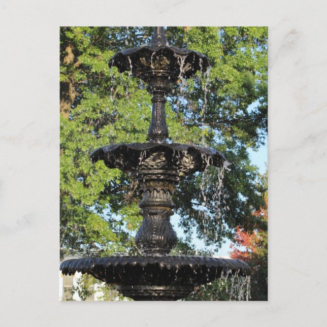 Ein Brunnen in Pella Iowa Postkarte (Vorderseite)