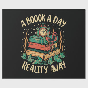 Ein Buch am Tag behalte Realität weg Geschenkpapier