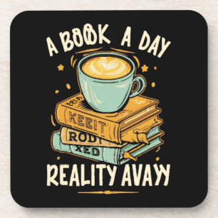 Ein Buch am Tag behalte Realität weg Getränkeuntersetzer