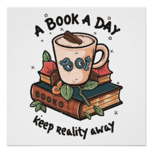 Ein Buch am Tag behalte Realität weg Poster
