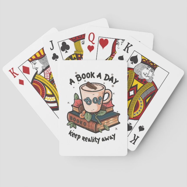 Ein Buch am Tag behalte Realität weg Spielkarten (Rückseite)